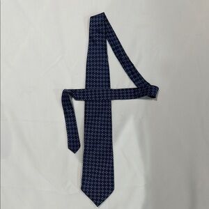 Classic Blue Checkered Silk Tie